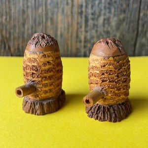 Vintage Wooden Salt and Pepper Shaker Set